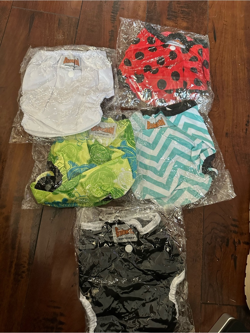 Lot of 5 Kids Reusable Diaper covers -Assorted Colors. Adjustable NEW